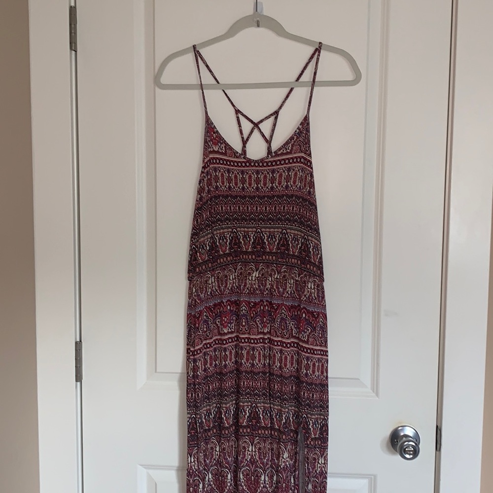 Soft and sexy maxi dress from American Eagle. Slit in front and strapy back